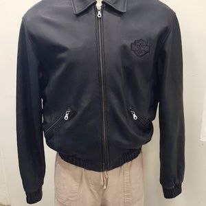 Harley Davidson black leather jacket L
